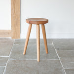 Elm Stool with hand carved texture seat
