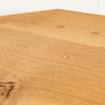 detail of wedged joints on table top
