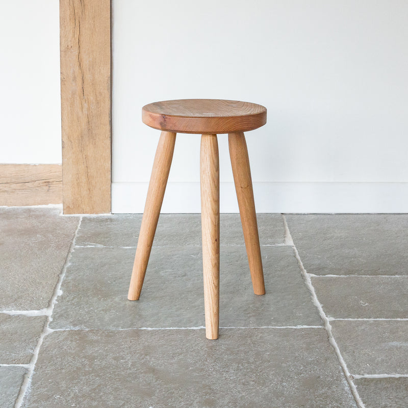 Elm Stool with hand carved texture seat