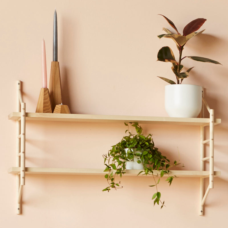 MIMA Shelving 2 shelf set with plants