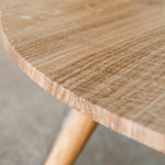 low round coffee table edge detail